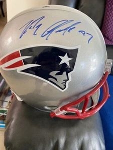 ROB GRONKOWSKI SIGNED FULL SIZE REP. PATRIOTS HELMET (JSA) - Picture 1 of 3