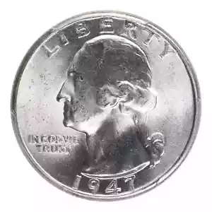1947-D Washington Silver Quarter PCGS MS67 - Picture 1 of 4