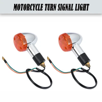 2pcs Turn Signals Amber Light For Kawasaki Vulcan VN 750 800 900 1600 1700 2000 - Image 1 of 4