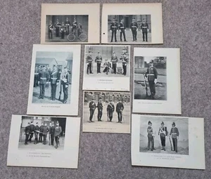 8 x ORIGINAL VICTORIAN BRITISH ARMY MILITARY PRINTS - Picture 1 of 9