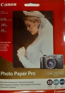 Carta fotografica Canon PR-101 PRO 20 fogli 10x15 SUPER LUCIDA 245g professionale - Foto 1 di 1
