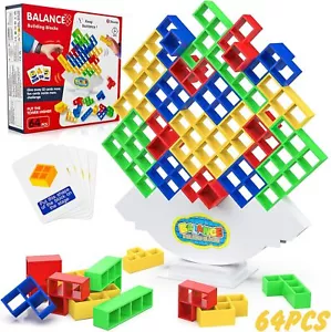64PCS Tower Spiel für Kinder Erwachsene, Tetris Balance Team Turm Game Montessor - Bild 1 von 19