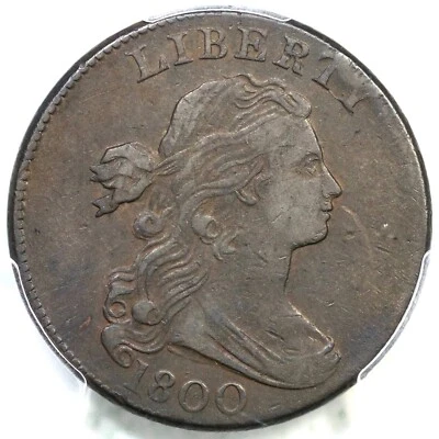 1800 S-208 R-3 PCGS XF 40 Draped Bust Large Cent Coin 1c - Image 1 of 3