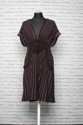 180 K176 HOSS INTROPIA Damen Strick Kleid  Gr. M beere grau Strickkleid ärmellos - Bild 1 von 4