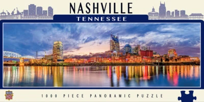 Nashville Tennessee 1000 piece panoramic jigsaw puzzle  990mm x 330mm  (mpc) - Image 1 of 2