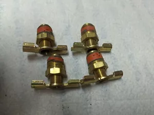Quantity Of 4 , M38 Jeep, Cj2a Brass Radiator And Engine Block Drain Cock - Picture 1 of 1