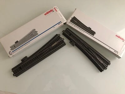 Marklin C Coppia Scambi Lunghi 24711 e 24712 Come Nuovi In Scatola Originale - Immagine 1 di 4