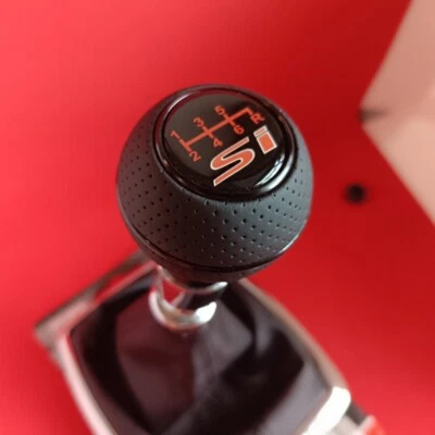 BLACK LEATHER SI 6S JDM SPORT SHIFT GEAR KNOB for CIVIC MKX MK9 MK8 ACCORD COUPE - Image 1 of 4