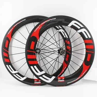 700C 60mm 88mm Road Bike 3K Carbon Bike Wheelset Tubular Clincher Tubeless Rims - Image 1 of 4