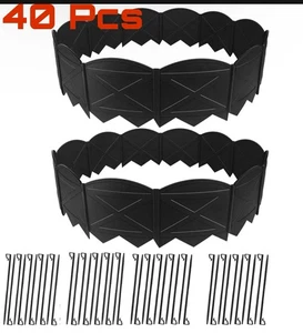 40' Landscape Edging 5.9 Inch Tall Edging Garden Edging Border 40 Pack Black - Picture 1 of 5