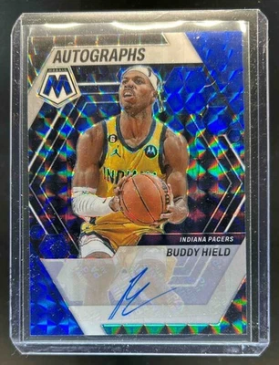 2022-23 Mosaic Buddy Hield Auto Blue #46/49 Pacers - Imagem 1 de 2