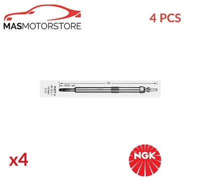 GLÜHKERZE GLÜHKERZEN NGK 91766 4PCS A FÜR RENAULT MASTER II,TRAFIC II - Bild 1 von 4