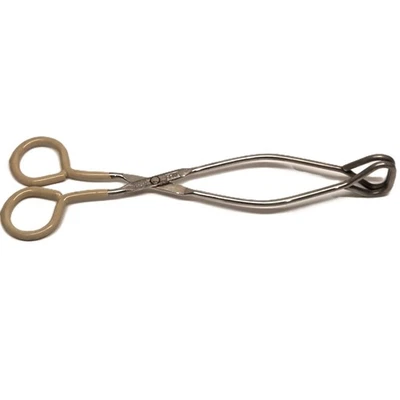 Vintage EKCO USA 10" Scissor Tongs Rubber Handle Hot Dog Grabber Pasta - Image 1 of 4