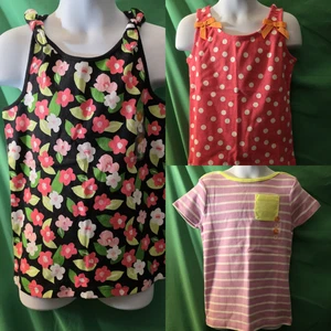 Gymboree Girls Short Sleeve Shirt Top Floral Striped Polka Dot Size 6 New Gift - Picture 1 of 17