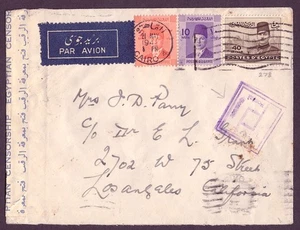 Ägypten - 1942 Brief geöffnet von Zensur von Kairo nach Los Angeles, USA. - Bild 1 von 2