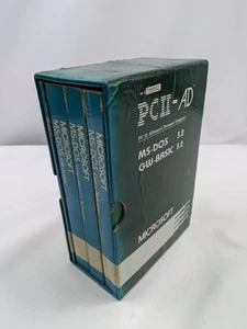 PCII-AD Microsoft MS-DOS 3.2 GW-BASIC 3.2 - Vintage 1986 - Coffret de livres rares - Photo 1/13