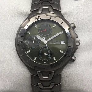 Guess Waterpro Titan Chronograph Uhr Herren 40mm Datum 100M neue Batterie 8" - Bild 1 von 14