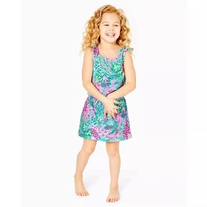 Lilly Pulitzer Girls Sundari Romper Printed Playsuit Cotton S 4-5 Years 281005 - Picture 1 of 10