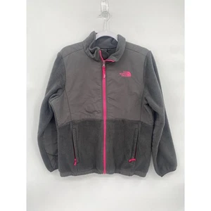 The North Face Big Kids’ Denali Jacket Gray Pink Girls XL 18 - Picture 1 of 11