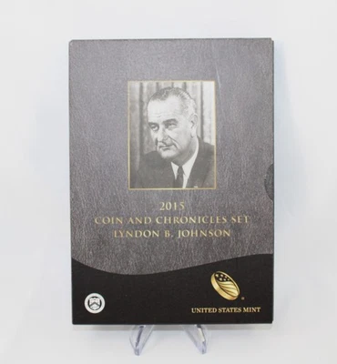2015 US Mint Coin & Chronicles Set of Lyndon B. Johnson Coin & Medal Booklet COA - Image 1 of 4