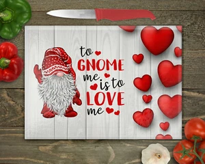 Tagliere o copriletto in vetro 8x11. gnomi dell'amore personalizzati - Foto 1 di 1