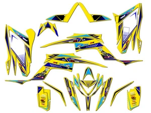 2013-2020 RAPTOR 700 SURGE Yellow Senge Graphics Kit Compatible with Yamaha - Picture 1 of 7