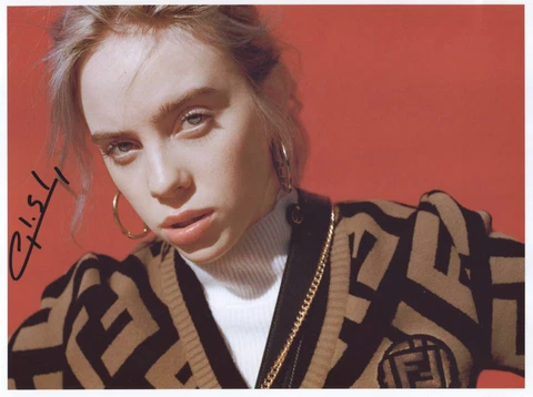Billie Eilish Signed 8" x 10" Photo Genuine In Person + Hologram COA Guarantee Cover
