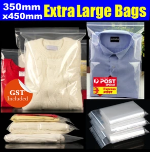 BULK Extra Large Size Clear Resealable Zip Bags Plastic Lock Bag 350x450mm - Picture 1 of 4