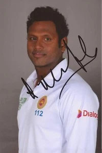SRI LANKA: ANGELO MATHEWS FIRMATO 6x4 TEST FOTO RITRATTO + COA - Foto 1 di 1
