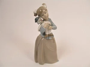 Lladro Nao Girl With Clown Doll 9" Tall Retired Figurine Vintage 1985 - Picture 1 of 11