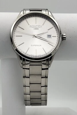 Roamer 508833 41 15 50 Superior 3H Men's Quartz Analog Silver Swiss Made Watch - Image 1 of 4
