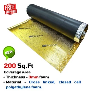 200sqft Cushion Underlayment Roll Vapor/Sound Barrier for Laminate/Wood Flooring - Picture 1 of 6