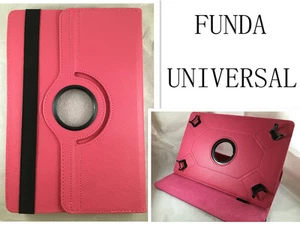 HOUSSE BOÎTIER + PROTECTEUR + STYLUS TABLETTE DE 10" 10,1" UNIVERSELLE 360º ROSE - Picture 1 of 1