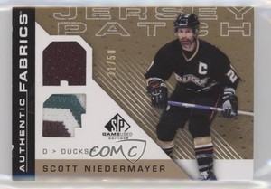 2007 SP Game Used Edition Authentic Fabrics Jersey /50 Scott Niedermayer Patch