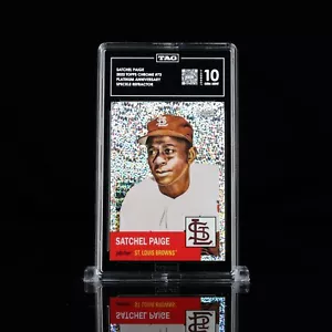 TAG 10 ๐จ 2022 Topps Chrome Platinum #73 Satchel Paige Speckle Refractor /150 - Picture 1 of 4