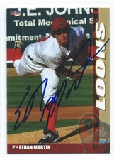 Ethan Martin signed 2009 Philadelphia Phillies, Dodgers, Great Lakes Loons card