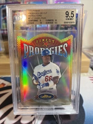 2013 Topps Finest - Yasiel Puig Prodigies Die Cut Rookie BGS 9.5 Gem Mint #P-YP - Image 1 of 2