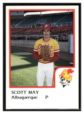 Scott May 1986 ProCards Albuquerque Dukes #14 Los Angeles Dodgers