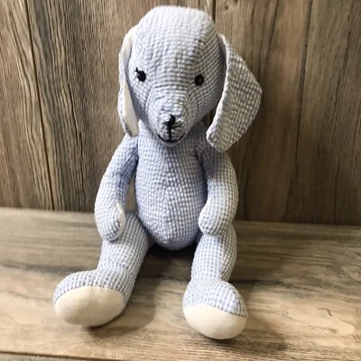 Trend Lab Azul Blanco Guinga 12” Cachorro Perro Peluche Suave Bebé Lovey Muñeca En muy buen estado Foto 1 de 4