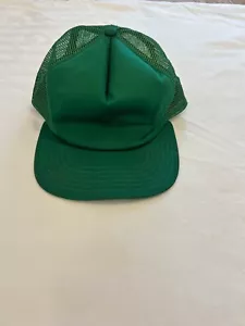 VTG Y2K New Era Trucker Hat Snapback Green Dupont Visor Pro Design Size S/M - Picture 1 of 5