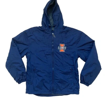 Vintage Illinois Fighting Illini Fleece Lined Jacket Small 90s Rare - Image 1 of 4