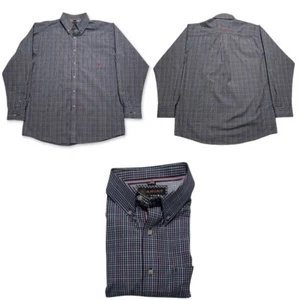 Ariat Pro Series Shirt Mens L Multicolor Plaid Long Sleeve Cowboy Rodeo Vented - Picture 1 of 4