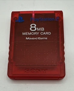 Sony Playstation 2 PS2 Oficial OEM MagicGate Rojo 8mb Tarjeta de Memoria Genuina - Imagen 1 de 2