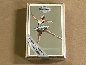 Ballerina Congress Playing Cards Cel-U-Tone Finish - Vintage Sealed Single Deck - Picture 1 of 4