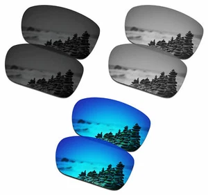 SmartVLT Men's Replacement Lenses for Scalpel Sunglass - Black & Silver & Blue - Picture 1 of 4