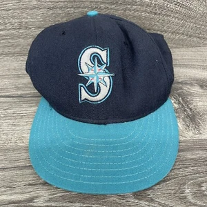 Vintage Seattle Mariners New Era Diamond Collection Pro Modell 7 1/8 Mütze 100 % Wolle USA - Bild 1 von 5