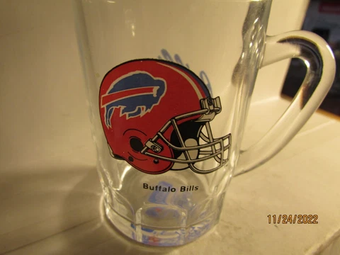 NFL Buffalo Bills (Helmet) Logo- Mini Mug Shotglass - 2 Oz / 3" - Bills on back Cover
