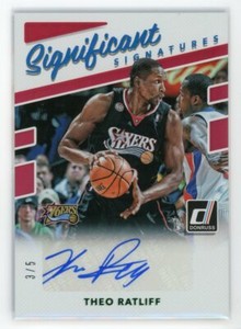 2017-18 THEO RATLIFF 3/5 AUTO PANINI DONRUSS SIGNIFICANT SIGNATURES AUTOGRAPHS