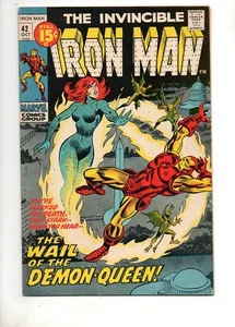 Iron Man #42 ¡PRIMER MIKAS/SOULFATHER! ¡1 UD REINA DEMONÍACA! 1971 ¡Alto grado en muy buen estado + 8,5! - Imagen 1 de 2