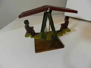 ANTIQUE 1920'S PICKWICK TOYS TIN LITHO TEETER TOTTER / SWING- VINTAGE TIN TOY - Picture 1 of 12